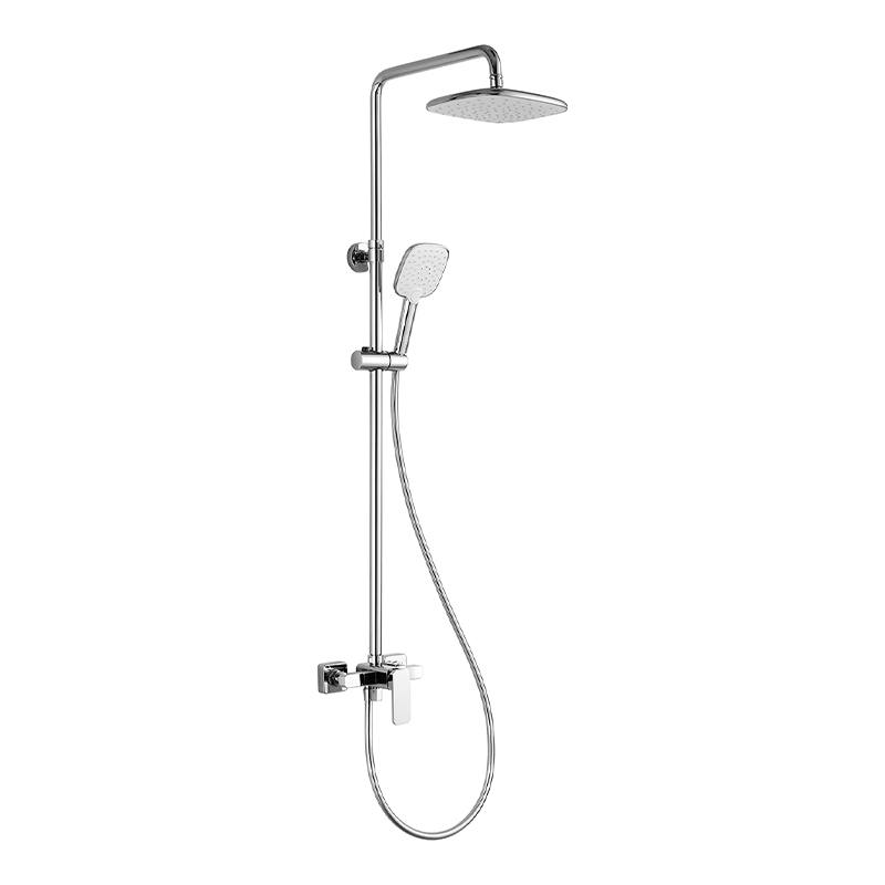 Single lever shower mixer for exposed installation